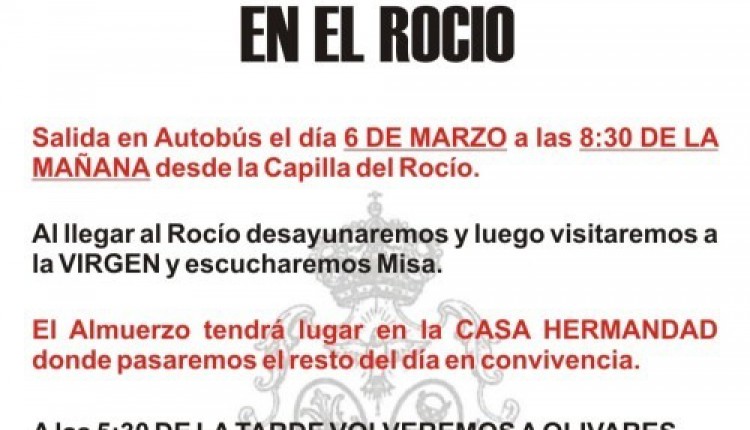 Hermandadde Olivares – IV Convivencia de mayores en el Rocío