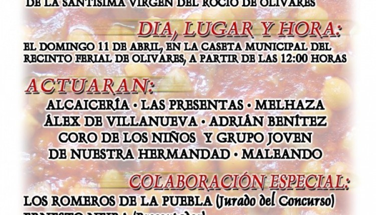 Olivares celebra el domingo su II Concurso de Potajes Rocieros