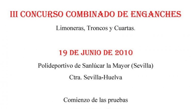 Hermandad de Sanlúcar La Mayor – III Concurso Combinado de Enganches