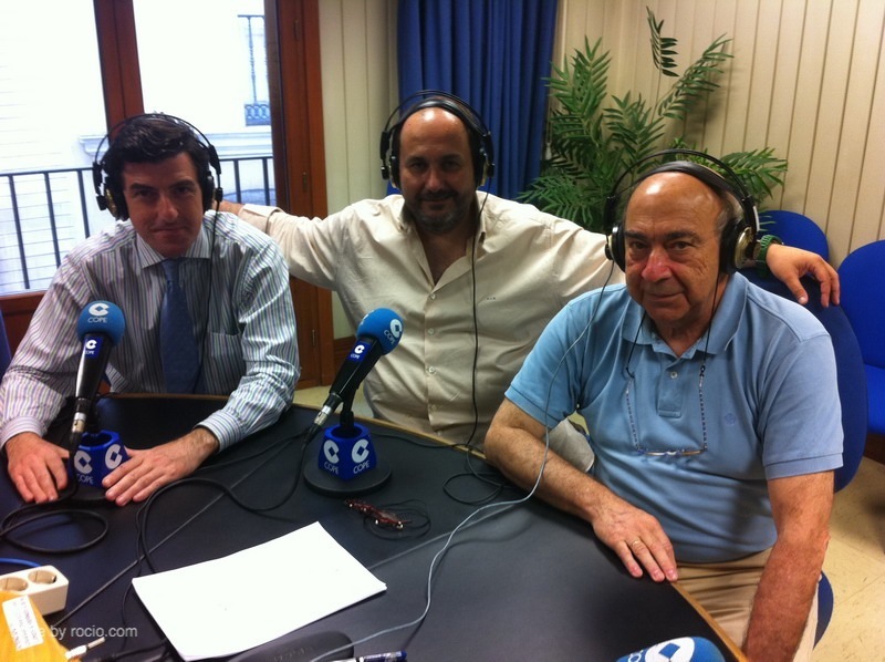 Santiago Padilla, Antonio Mª Lebreros y Diego Ramírez en el programa del 1 de junio
