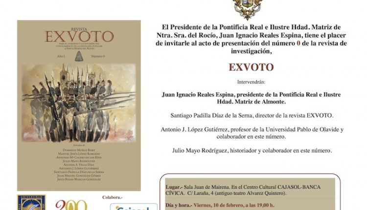 Presentación en Sevilla de la Revista EXVOTO