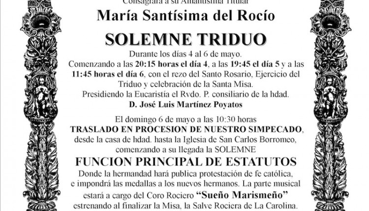 Hadd. de La Carolina – Pregón Rociero