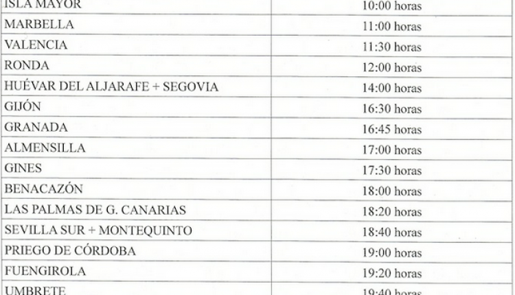 Cruce por Coria, Vado de Quema, Sanlucar y Villamanrique el miércoles 23 de mayo 2012