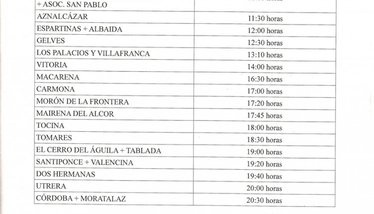 Cruce por Coria, Vado de Quema, Sanlucar, y Villamanrique  el jueves 24 de mayo 2012