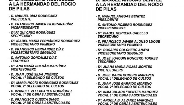 Hermandad de Pilas – Elecciones a la Junta de Gobierno