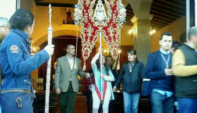 MISA ANUAL DE LA HDAD DEL ROCIO DE LAS CABEZAS DE SAN JUAN ANTE LA VIRGEN DEL ROCIO EN ALMONTE