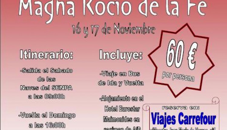 Viaje Mariano de la Hdad del Rocio de Las Cabezas de San Juan a Córdoba con motivo de la Magna Rociera de la Fé