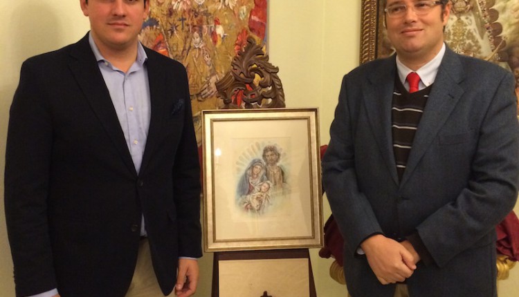 El pintor FERNANDO JOSÉ AGUADO HERNÁNDEZ, designado para realizar el cartel anunciador de la Romería del Rocío 2015.