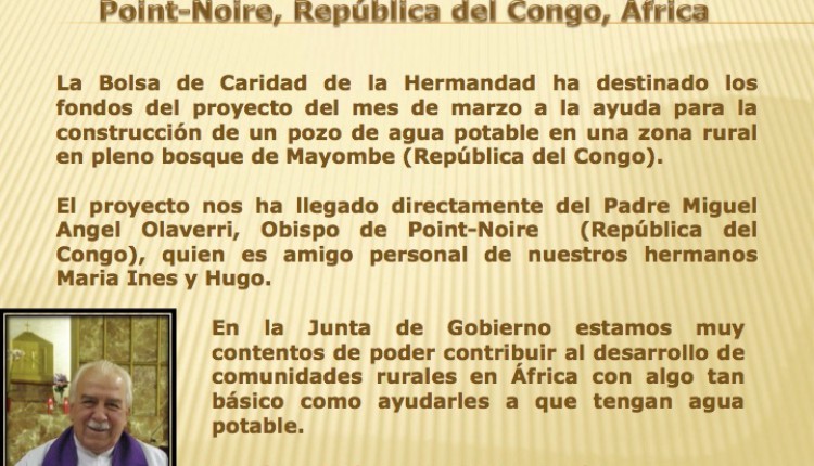 Hermandad de Bruselas – Dosier de Caridad de marzo 2015