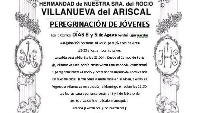 Hermandad de Villanueva del Ariscal – Peregrinación de Jóvenes al Rocío 2015