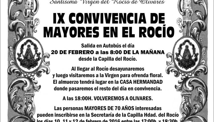 Hermandad de Olivares – IX Convivencia de Mayores en el Rocío