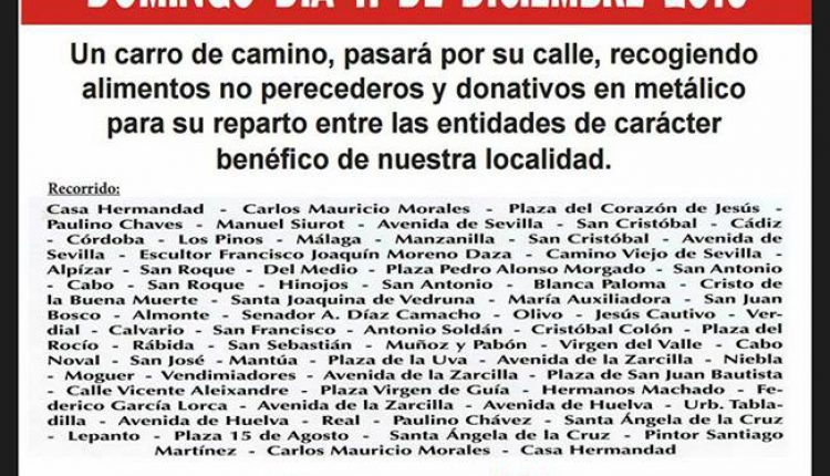 Hermandad de La Palma – Campaña de Navidad 2016