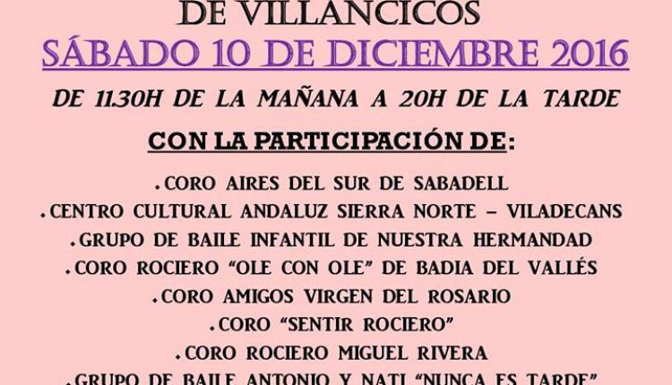 Hermandad de Sabadell – IV Festival Benéfico de Villancicos