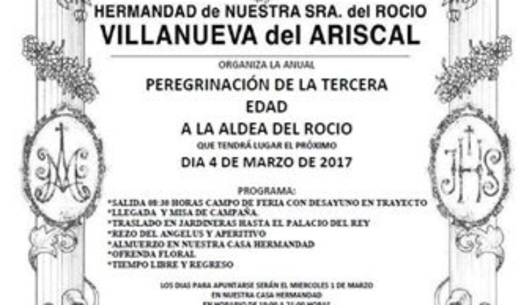 Hermandad de Villanueva del Ariscal –  Peregrinación Tercera Edad al Rocío