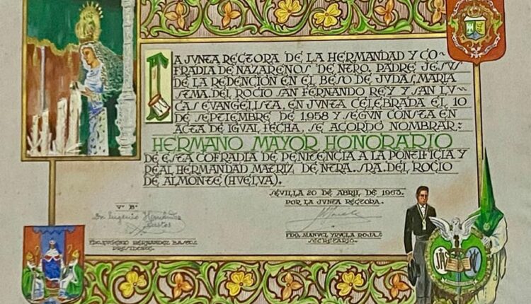 Hermandad de la Redención de Sevilla nombraba a la Hermandad Matriz como su Hermano Mayor Honorario