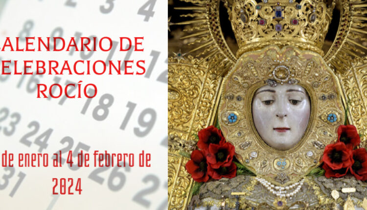 Celebraciones para la semana del 29 de enero al 4 de febrero, en el Santuario de Ntra. Sra. del Rocío.